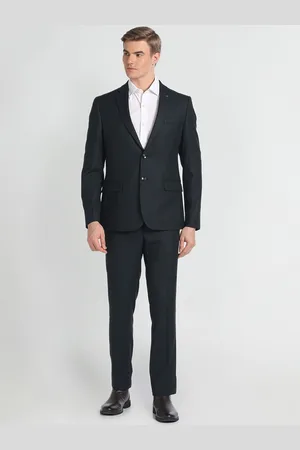 Arrow Tailored Fit Dobby Single-Breasted Notched Lapel 2-Piece Formal Suit