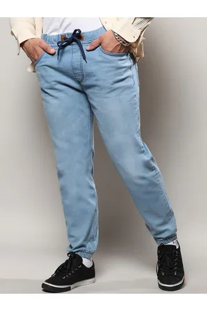 Instafab Size Men Blue Jean Relaxed Fit Light Fade Cotton Jeans
