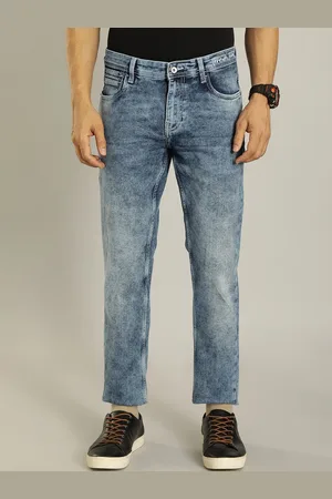 Indian Terrain Men Brooklyn Slim Fit Mid-Rise Clean Look Heavy Fade Stretchable Jeans