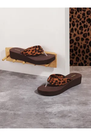 All Things Mochi Women Tan Printed Sandals