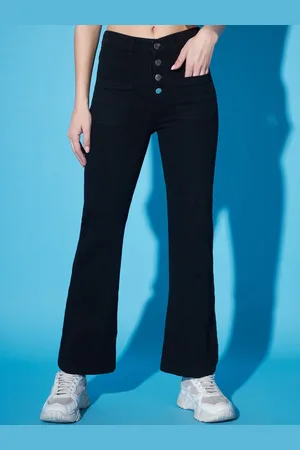 Guti Women Flared High-Rise Clean Look Stretchable Jeans