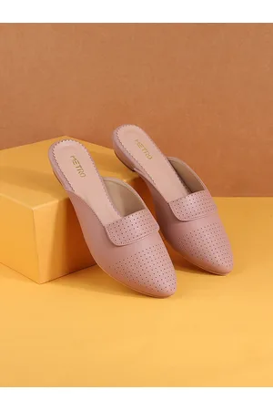 Metro Embellished Block Mules