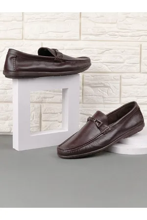 Metro Men Brown Leather Loafers