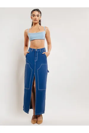 FREAKINS Pure Cotton Straight Maxi Skirt