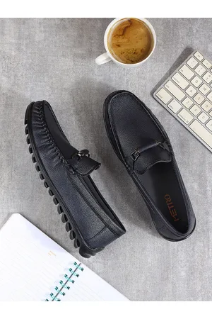Metro Men Textured Horsebit Loafers