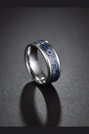 VÌEN Men Silver-Plated Stainless Steel Mechanical Gear Wheel Finger Ring