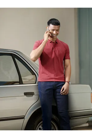 Louis Philippe Men Polo Collar Slim Fit T-shirt