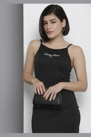 Tommy Hilfiger Shoulder Straps Brand Logo Embroidered Bodycon Dress