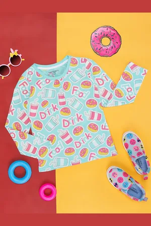 Pantaloons Girls Conversational Printed Cotton T-shirt