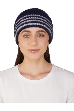 iSWEVEN Women Striped Woollen Beanie