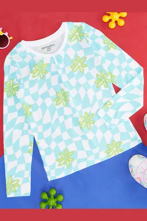 Pantaloons Girls Geometric Printed Cotton T-shirt