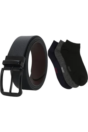 CRUSSET Men Belt & Socks Combo Accessory Gift Set