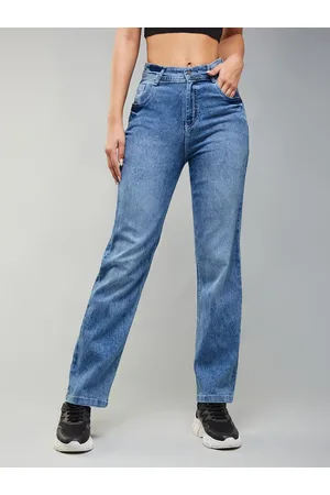 DOLCE CRUDO Women Blue Skinny Fit High-Rise Light Fade Stretchable Jeans
