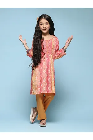Biba Ethnic Print Top Skirt With Jacket & Dupatta Set