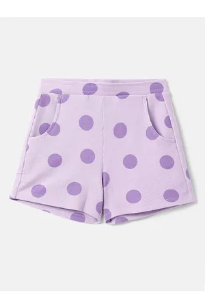 Benetton Girls Geometric Printed Mid-Rise Regular Shorts