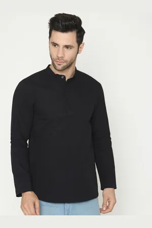 Bonjour Band Collar Cotton Short Kurta