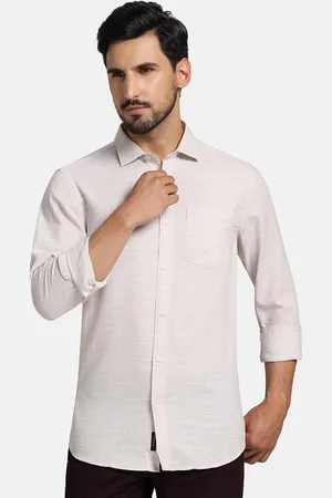 Blackberrys Straight Slim Fit Checked Cotton Casual Shirt