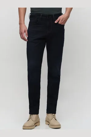 SELECTED Men Slim Fit Mid Rise Clean Look Dark Shade Stretchable Jeans