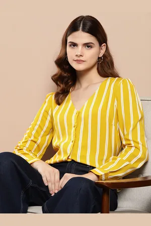 Invictus Women Striped Belted Semiformal Shirt