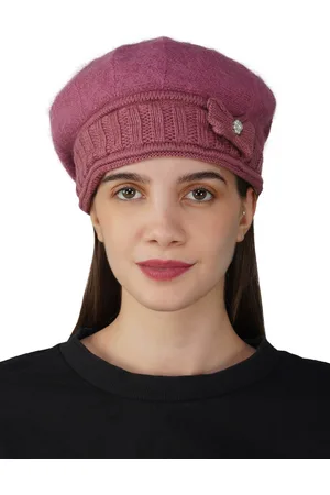 iSWEVEN Unisex Self Design Woollen Beanie