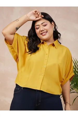 Berrylush Plus Size Extended Sleeves Casual Shirt