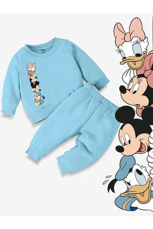 Minicult Infants Kids Mickey & Friends Printed Sweatshirt With Trousers