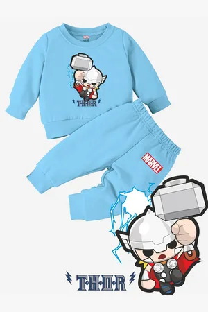 Minicult Unisex Kids Thor Printed T-shirt With Pyjamas
