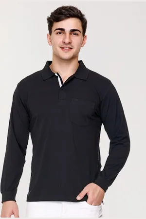 Cross Jeans Polo Collar Long Sleeves Cotton T-shirt