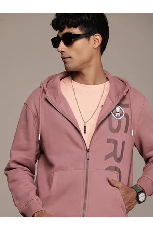WROGN Men Printed Hooded Sweatshirt