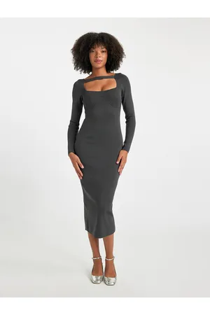 DeFacto Square Neck Long Sleeves Bodycon Dress