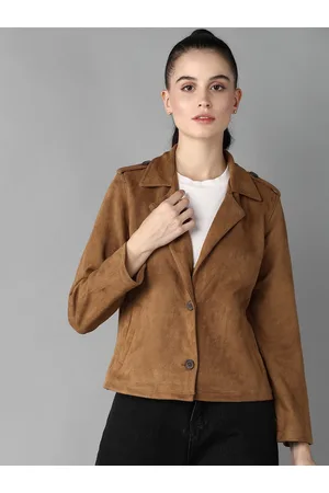 Roadster The Lifestyle Co. Brown Single Breasted Blazer