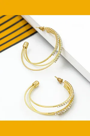 Bellofox Gold-Plated Half Hoop Earrings