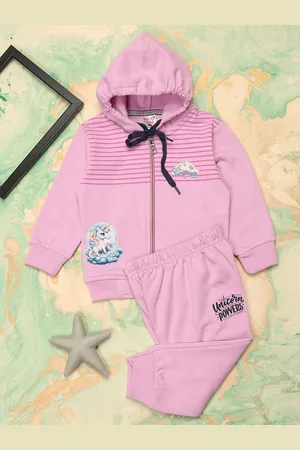 V-Mart Infants Striped Hooded Pure Cotton Sweater With Trouser