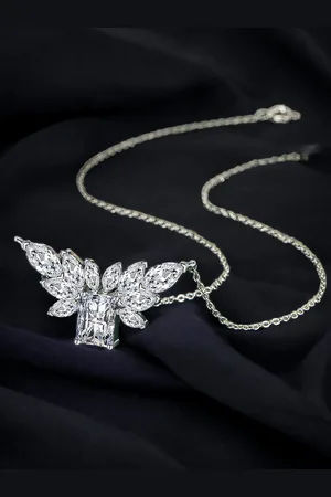 Designs & You Silver-Plated Cubic Zirconia Necklace