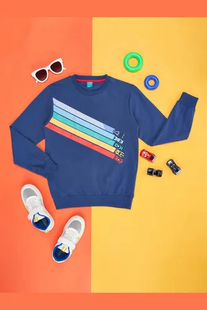 Pantaloons Boys Graphic Printed Round Neck Long Sleeves Pullover Sweatshirt