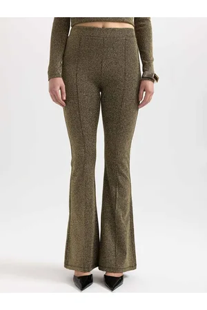 DeFacto Women Self Design Bootcut Trousers