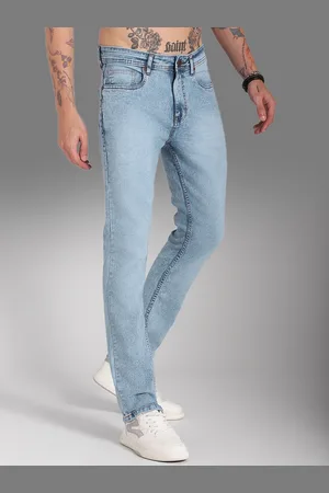 High Star Men Slim Fit Mid-Rise Clean Look Light Fade Stretchable Jeans