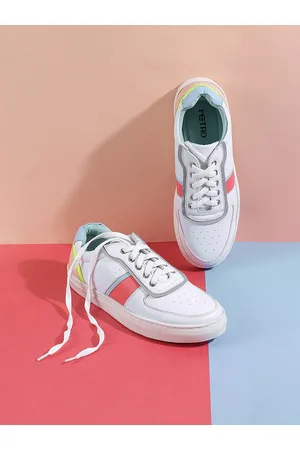 Metro Women White Perforations Sneakers
