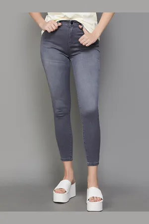 Lifestyle Women Cotton Light Fade Skinny Fit Cropped Jeans