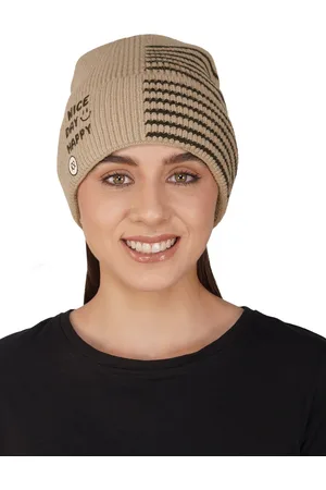 iSWEVEN Unisex Self Design Woollen Beanie