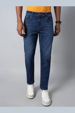 High Star Men Tapered Fit Mid-Rise Clean Look Light Fade Stretchable Jeans