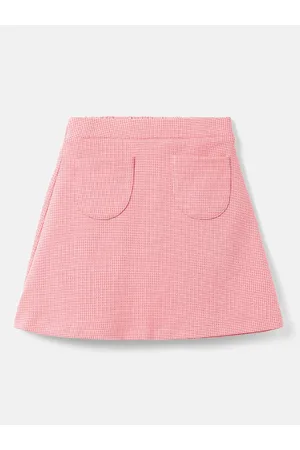 Benetton Girls Self-Designed Flared A-Line Skirts