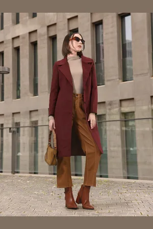 DressBerry Notched Lapel Collar Trench Coat