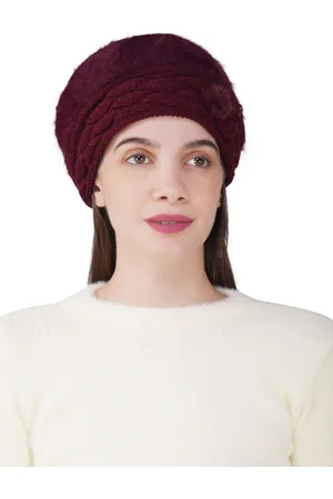 iSWEVEN Unisex Self Design Woollen Beanie