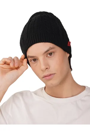 iSWEVEN Unisex Self Design Woollen Beanie