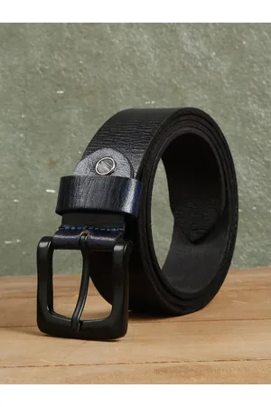 Teakwood Leathers Men Textured Leather Casual Belt