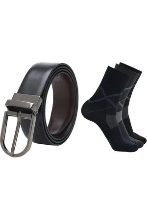 CRUSSET Men Belt & Socks Combo Accessory Gift Set