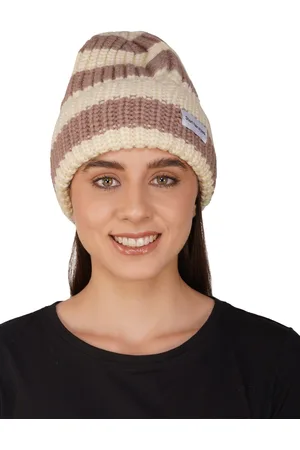 iSWEVEN Unisex Colourblocked Woollen Beanie