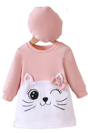 Stylecast Girls Pink Animal Printed T-shirt Dress
