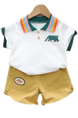 Stylecast Unisex Kids Pure Cotton Printed T-shirt with Shorts